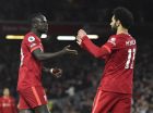 Salah e Mané comemoram vitória do Liverpool sobre o Manchester United