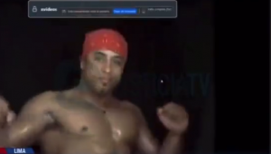 O stripper brasileiro Ricardo Milo apareceu em uma audiência virtual no Peru