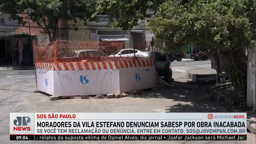 Moradores Da Zona Sul Reclamam De Obra Inacabada Da Sabesp Jovem Pan