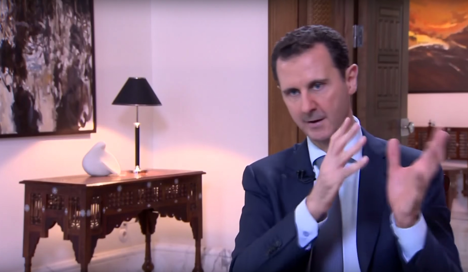 Reprodução/ Youtube/Syrian Presidency