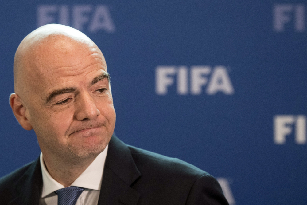 Gianni Infantino é o atual presidente da Fifa