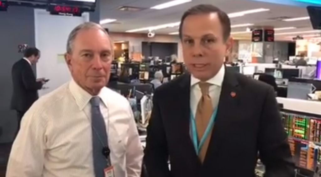 Doria se encontra com ex-prefeito Michael Bloomberg em Nova York