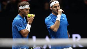 Rafael Nadal e Roger Federer atuaram juntos pela primeira vez em 2017
