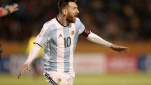 Lionel Messi marcou três gols e levou a Argentina à Copa