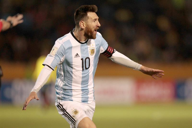 Lionel Messi marcou três gols e levou a Argentina à Copa