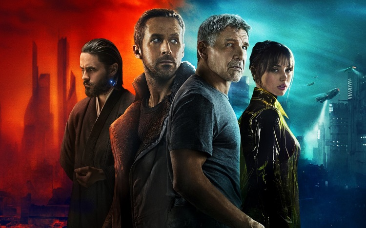 Jared Leto, Ryan Gosling e Harrison Ford em "Blade Runner 2049"