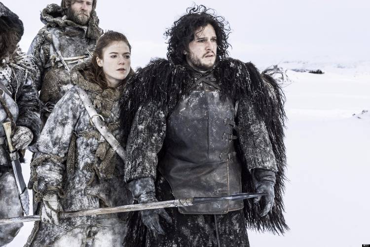 Jon Snow e Ygritte em Game Of Thrones