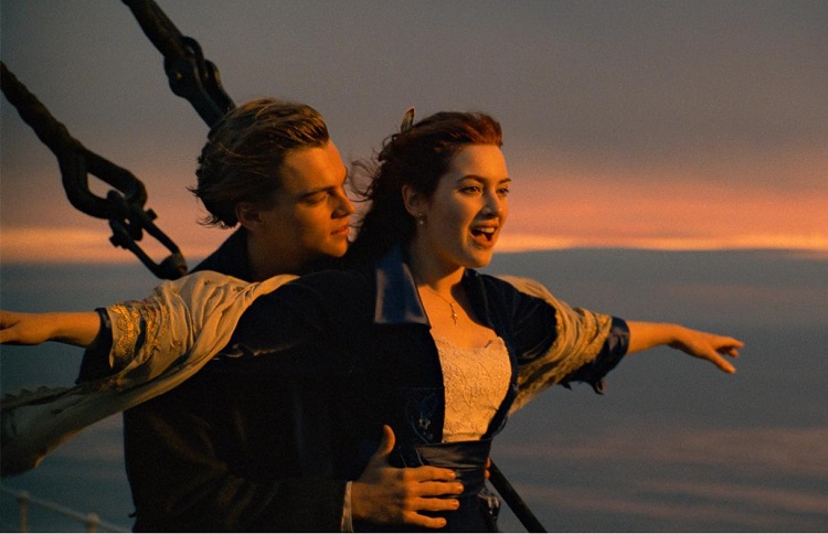 Kate Winslet e Leonardo DiCaprio em "Titanic"