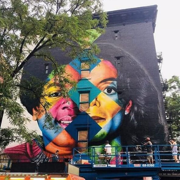 Uau! Brasileiro Kobra homenageia Michael Jackson em novo mural em Nova York