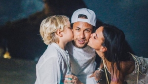 Neymar, Bruna Marquezine e Davi Lucca