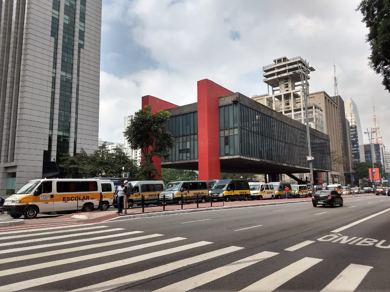 Trecho da avenida Paulista em que o MASP aparece