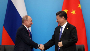 Presidente da Rússia, Vladimir Putin encontra o presidente da China, Xi Jinping