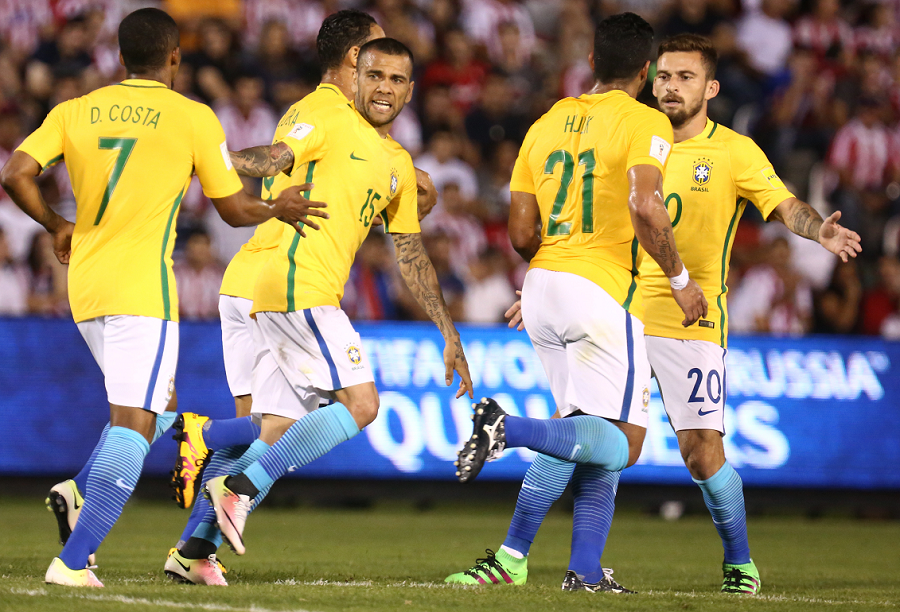 seleção brasileira daniel alves lucas lima paraguai brasil