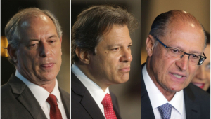 Ciro Gomes, Fernando Haddad e Geraldo Alckmin
