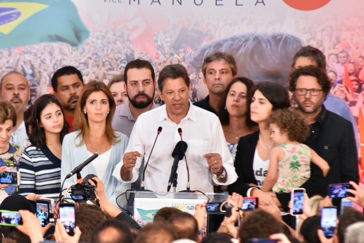Fernando Haddad ap&oacute;s ter sido derrotado nas elei&ccedil;&otilde;es presidenciais de 2019