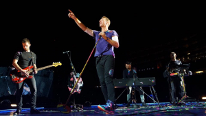 Coldplay durante apresentação de 2018