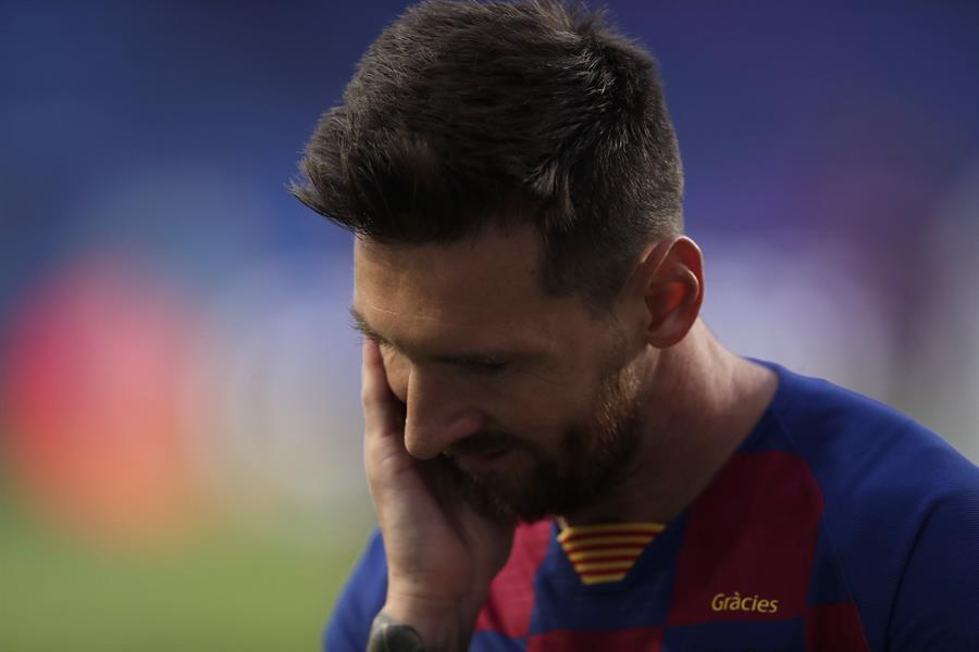 Lionel Messi durante partida do Barcelona
