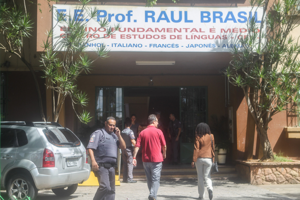 Tiroteio na escola estadual Raul Brasil, no Jardim Imperador, em Suzano, na Grande São Paulo, nesta quarta-feira (13)