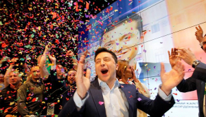 O humorista Vladimir Zelensky é o novo presidente da Ucrânia
