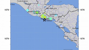 Um tremor de 6,8 graus na escala Richter atingiu na madrugada desta quinta-feira (30) El Salvador,