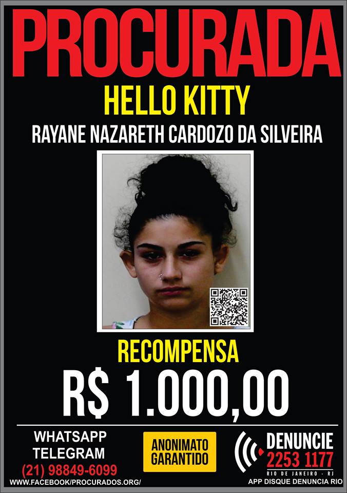 Cartaz de recompensa por Rayane Nazareth Cardozo da Silveira, a Hello Kitty