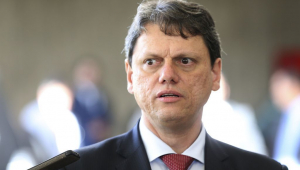 O ministro da Infraestrutura, Tarcísio de Freitas