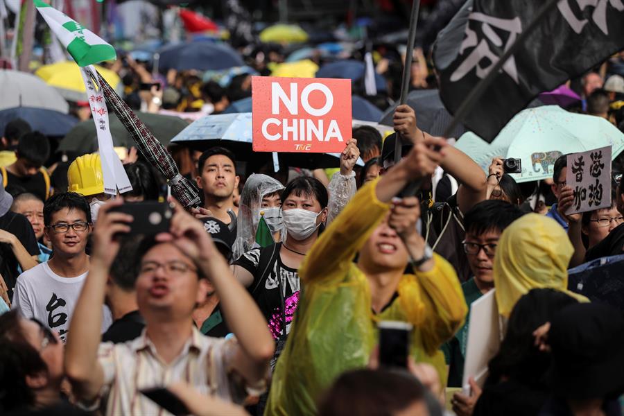 Protestos Hong Kong Dia da China