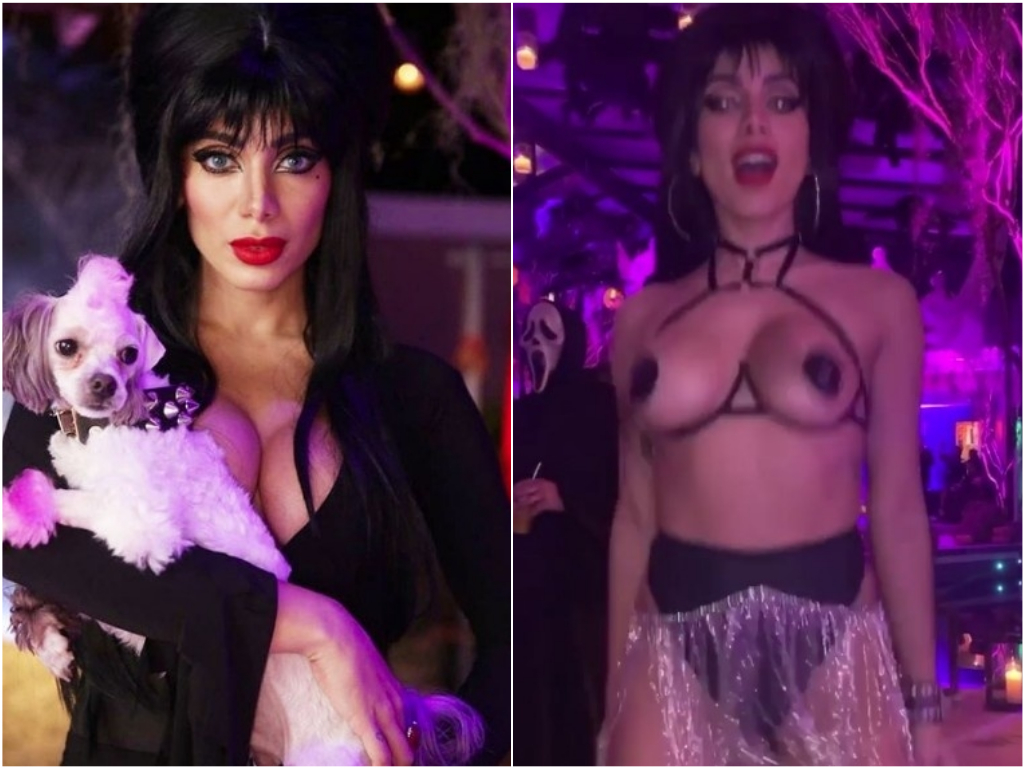 Anitta adota look ousado em fantasia de Halloween e deixa seios à mostra |  Jovem Pan