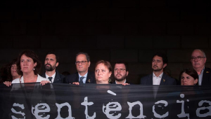 Protesto Catalunha Barcelona Espanha