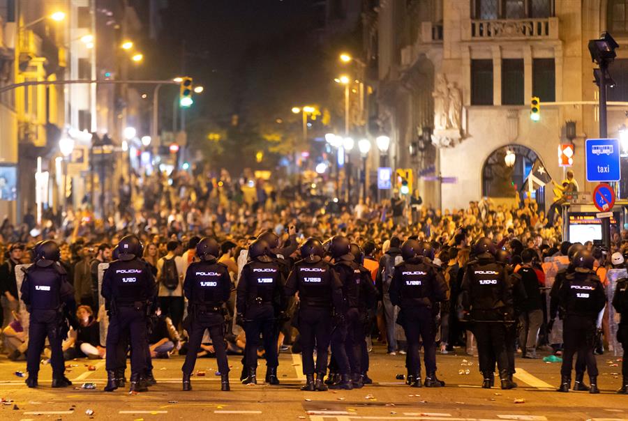 Protestos Catalunha Barcelona Espanha