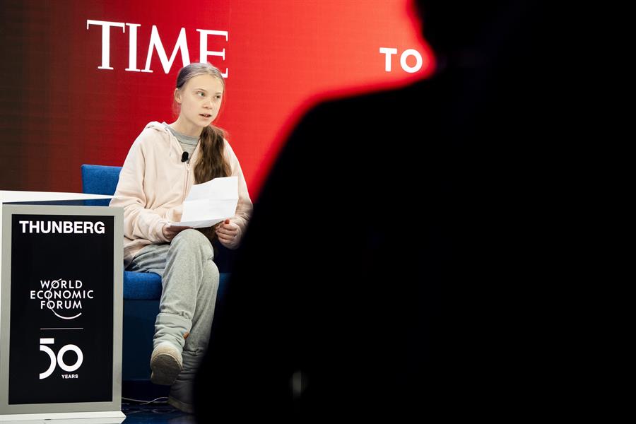 Greta Thunberg em Davos