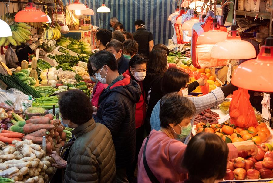 Mercado em Wuhan, na CHina