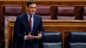 Premiê espanhol Pedro Sánchez fala ao parlamento