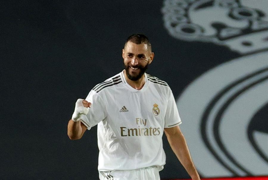 Karim Benzema durante partida do Real Madrid