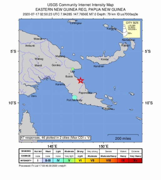 terremoto papua nova guiné
