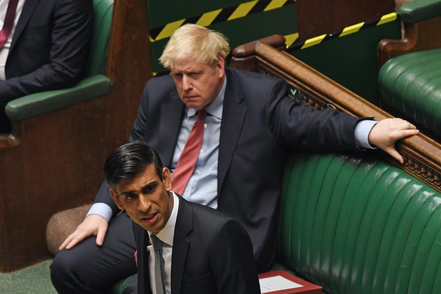 Rishi Sunak e Boris Johnson, Reino Unido