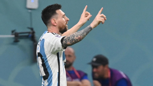 Messi durante Argentina x Austrália