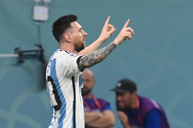 Messi durante Argentina x Austrália