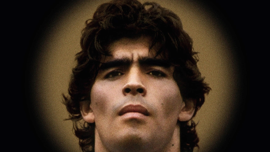 retrato de diego maradona