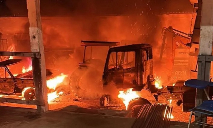 Ônibus queimado em Natal