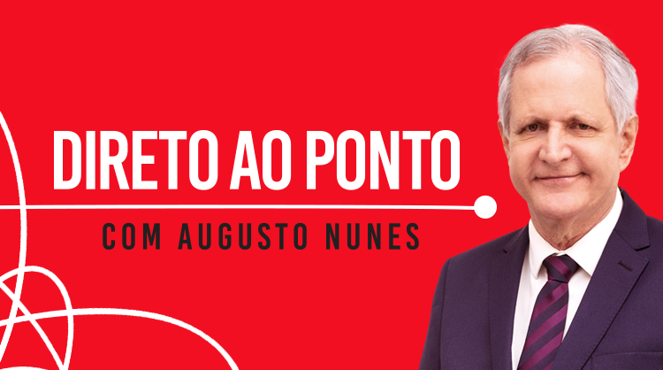 Augusto Nunes em logo do programa Direto ao Ponto