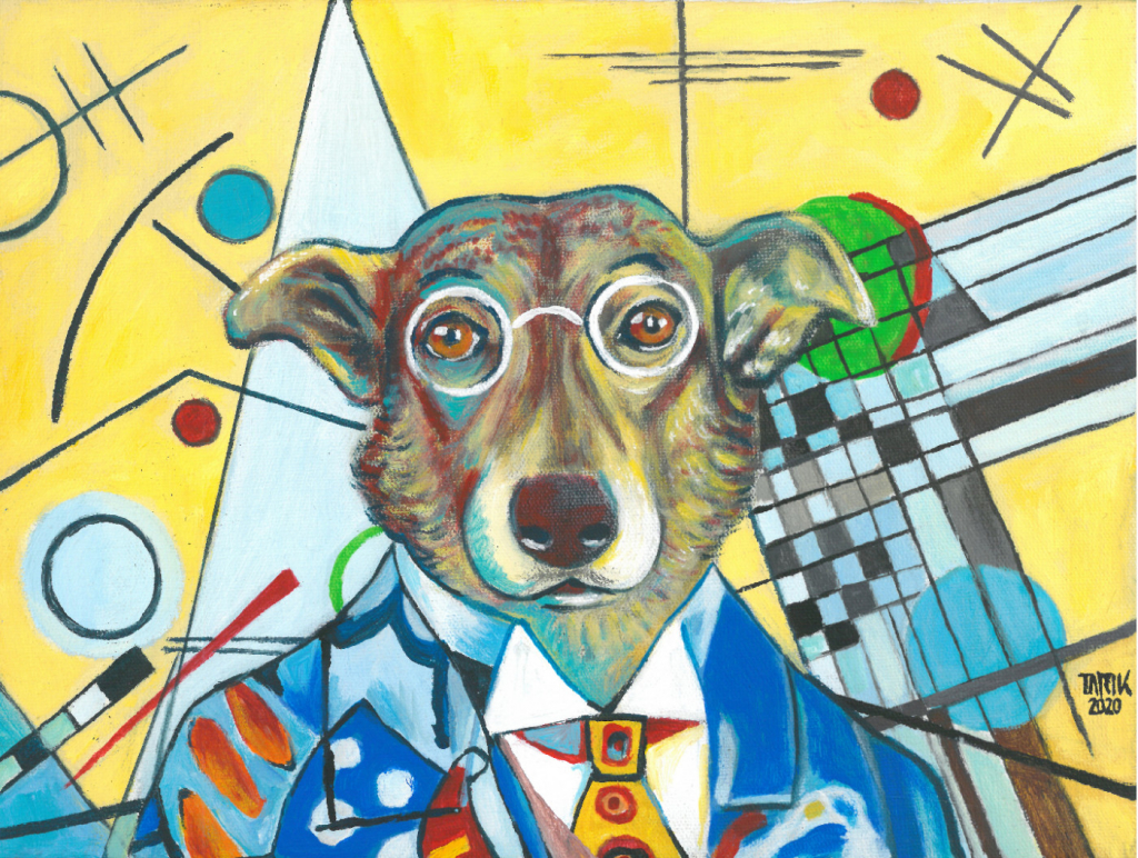 Hannah protagonizando “Autorretrato”, de Wassily Kandinsky