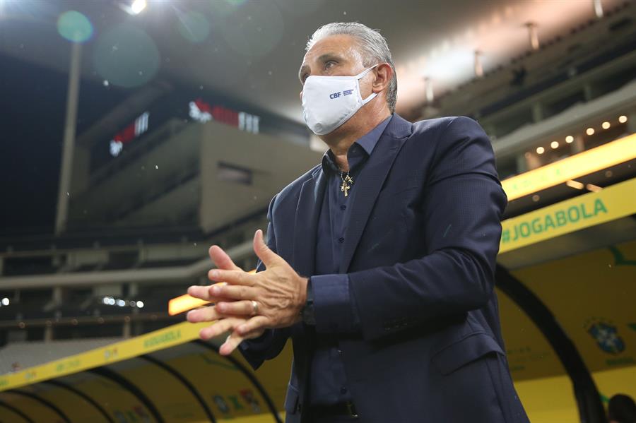 técnico da seleção brasileira, Tite, durante jogo das Eliminatórias Sul-Americanas