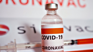 Frasco da vacina Coronavac