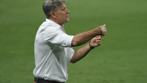 Renato Gaúcho durante partida do Grêmio no Brasileirão