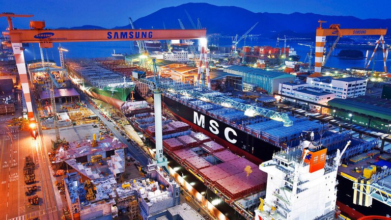 Samsung Heavy Industries é uma das maiores companhias mundiais de fabricação de navios