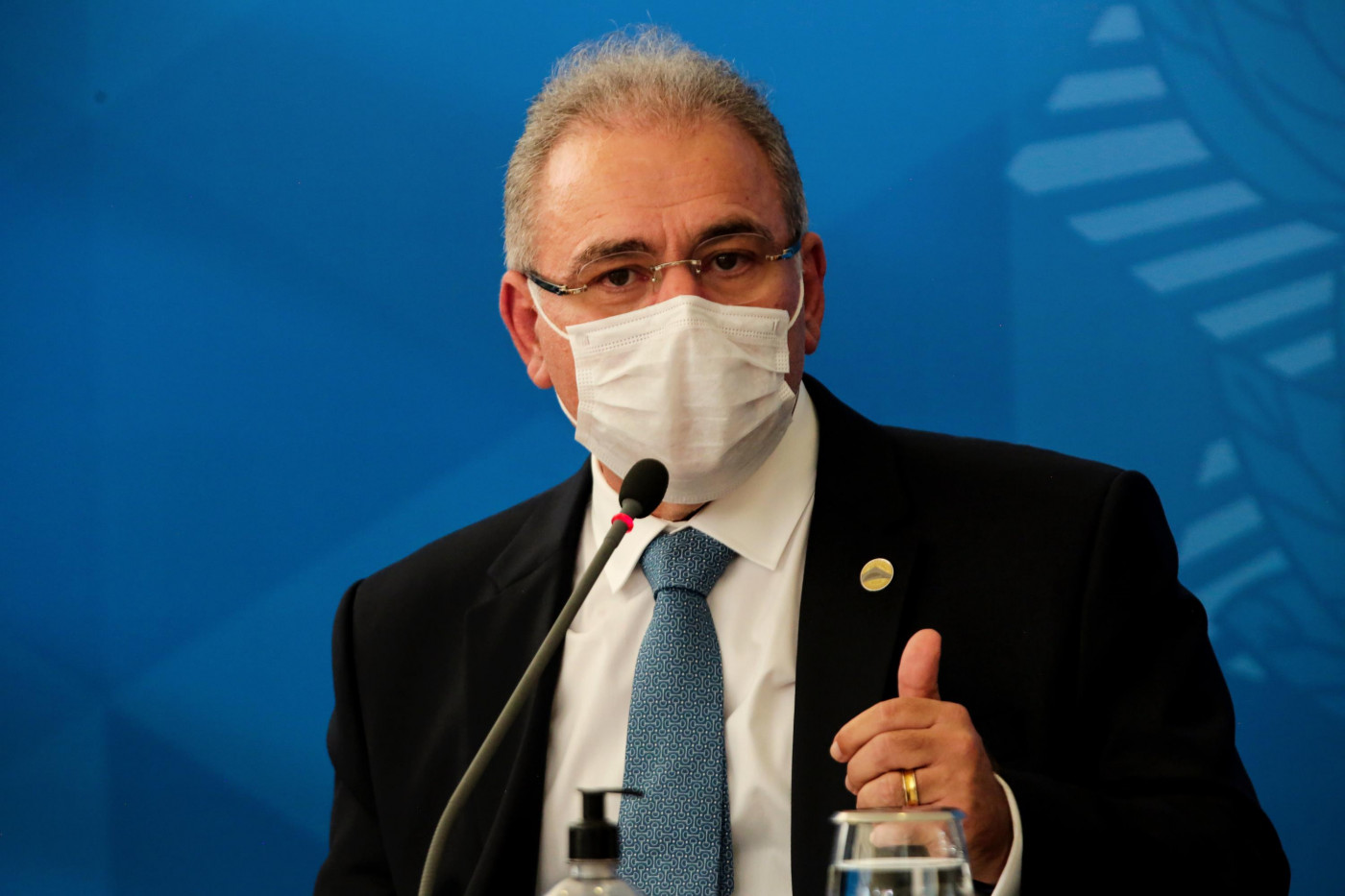 Ministro da Saúde, Marcelo Queiroga, durante pronunciamento