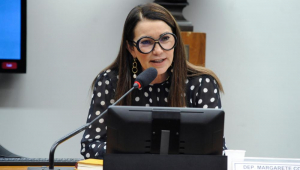 A deputada federal Margarete Coelho durante audiência pública na Câmara