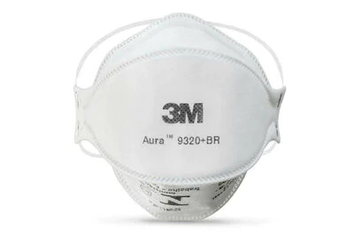 Modelo de máscara Aura 9320 PFF2 da 3M, cujo preço no site da companhia é R$ 8,90, porém o estoque está esgotado