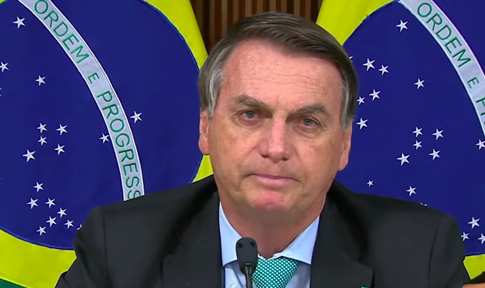 O presidente Jair Bolsonaro durante discurso na Cúpula do Clima